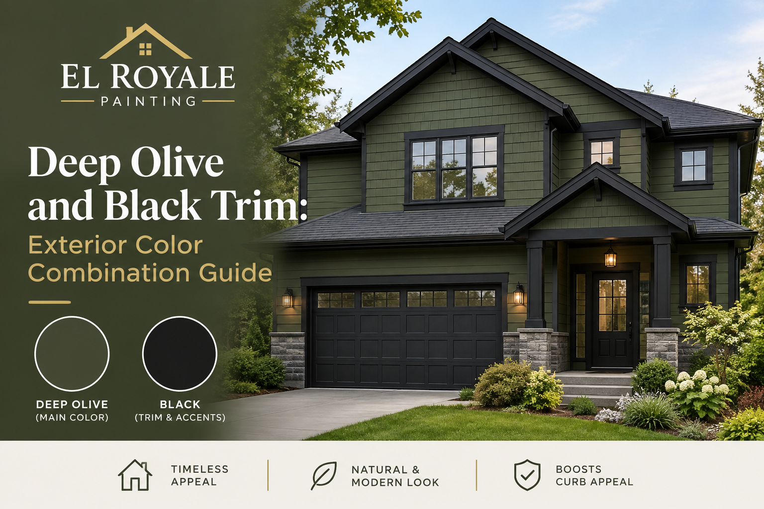 Exterior Color Combination: Deep Olive + Black Trim