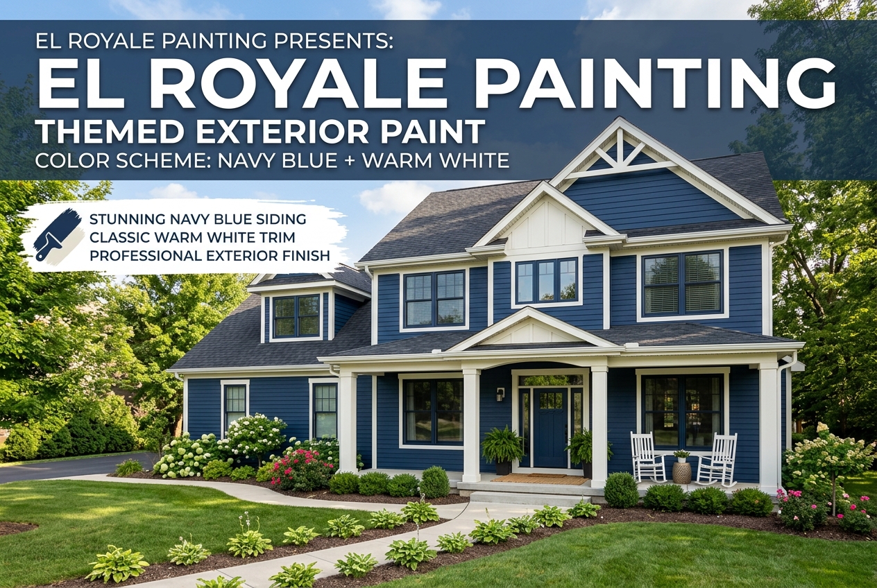 Exterior Paint: Navy Blue + Warm White