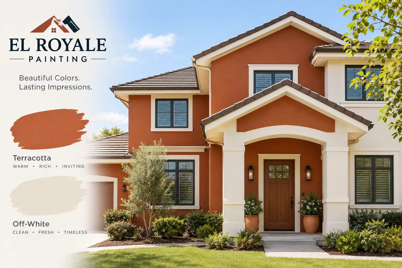 Exterior Paint: Terracotta + Off-White
